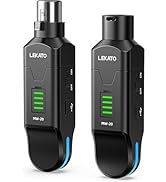 LEKATO Wireless XLR Transmitter Receiver 2.4GHz for Dynamic Mic, 4 Channels Wireless Microphone S...