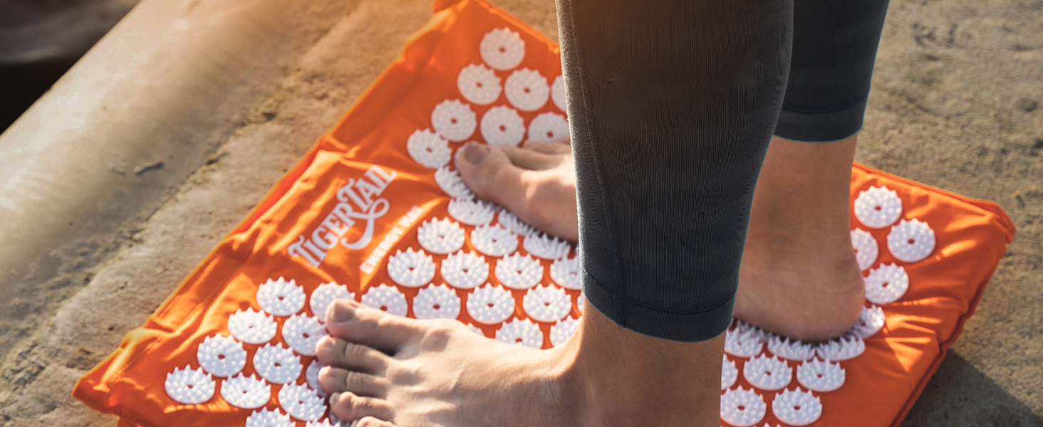 energy mat orange square, acupuncture, bed of nails, acupuncture dollar, endorphin releaser, relax