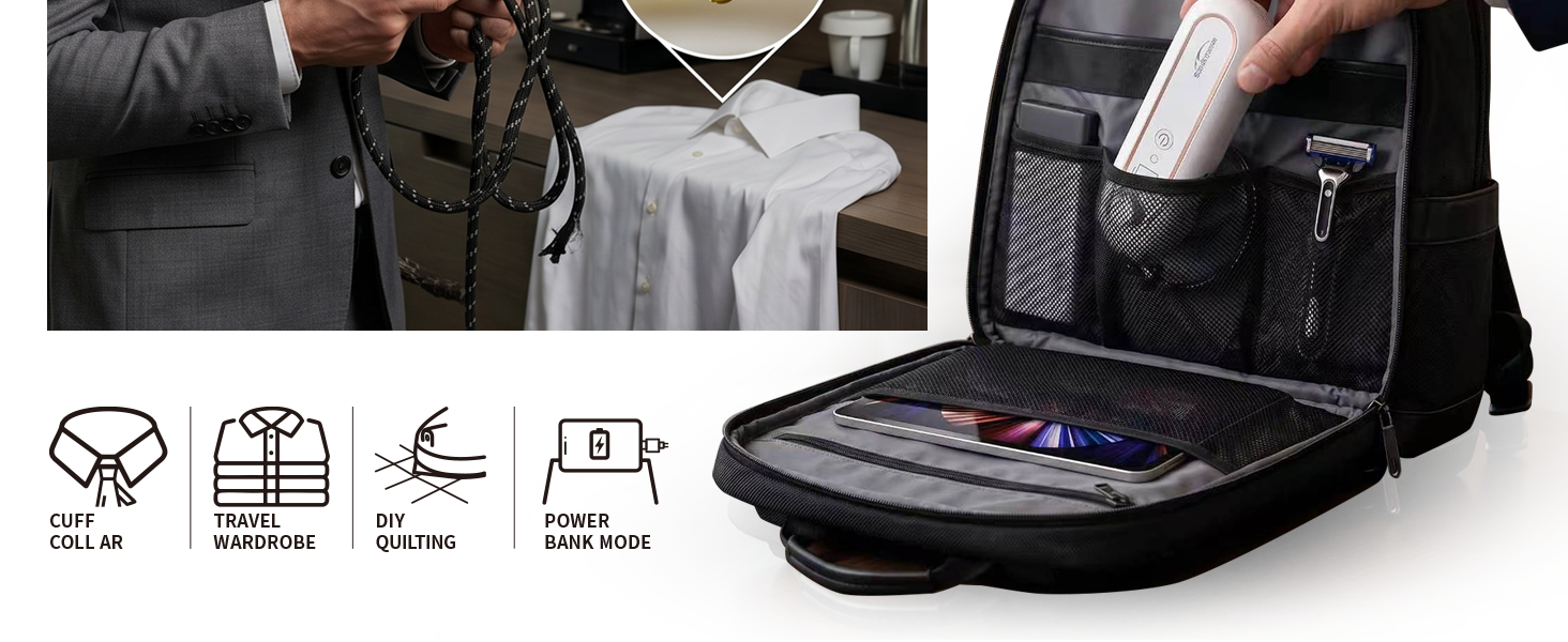 CUFF COLLAR\TRAVEL WARDROBE\DIY QUILTING\POWERBANK MODE