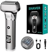Electric Razor for Men Professional Detachable Wet/Dry Electric Foil Shaver with Pop-up Trimmer 7...
