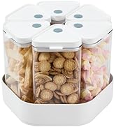 Chef's Path Spinning Container Set - 6 Pieces BPA-Free, Airtight, Clear Storage Bins (850 mL) and...