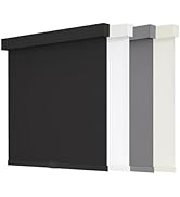 AOSKY Blackout Roller Shades Cordless Blinds for Windows, Free-Stop Shades with Valance, Thermal ...