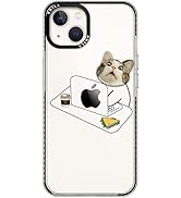 BRILA iPhone 13 Case Clear with Cute Funny Cat Pattern Design for Men Women Girls Boys Teens, Sof...
