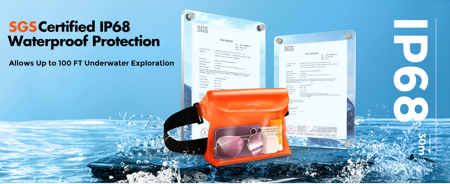 Waterproof Phone Pouch with Adjustable Waist Strap