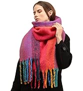 Temminc Women's Warm Scarf,Colorful Soft Comfort Elegant Cold Weather Pashmina Shawl,Fashion Long...