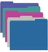 File Folder, RAZCC 150 Pack 1/3 Cut Tab File Folders Letter Size, Colored File Folders for Office...