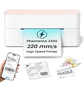 Phomemo High-Speed Shipping Label Printer 220mm/s - 4X6 Wireless Thermal Label Printer for Small ...