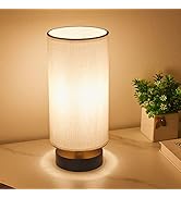 lifeholder Table Lamp, Bedside Nightstand Lamp, Simple Desk Lamp, Cylinder Table Lamp for Bedroom...