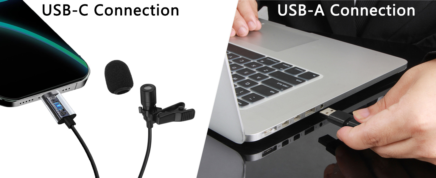USB-C and USB-A Connection