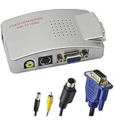 GINTOOYUN VGA to RCA Adapter,Composite VGA to Video,S-Video Converter,for HDTV, Monitors, Laptop,...