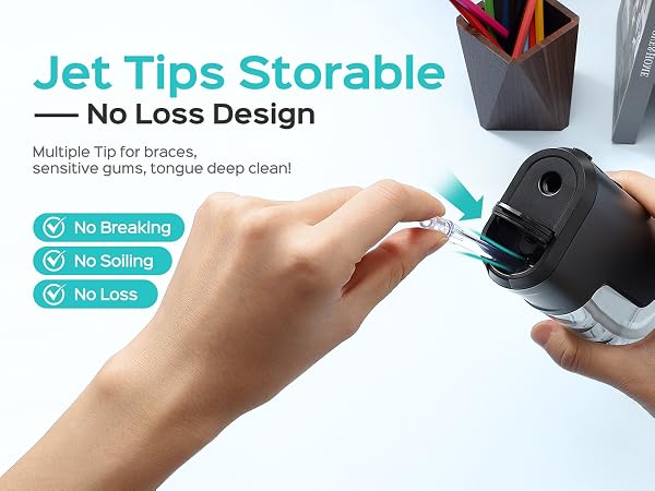 COSLUS Mini Water Flosser for Travel: Portable Compact Design, Cordless Oral Irrigator for Braces