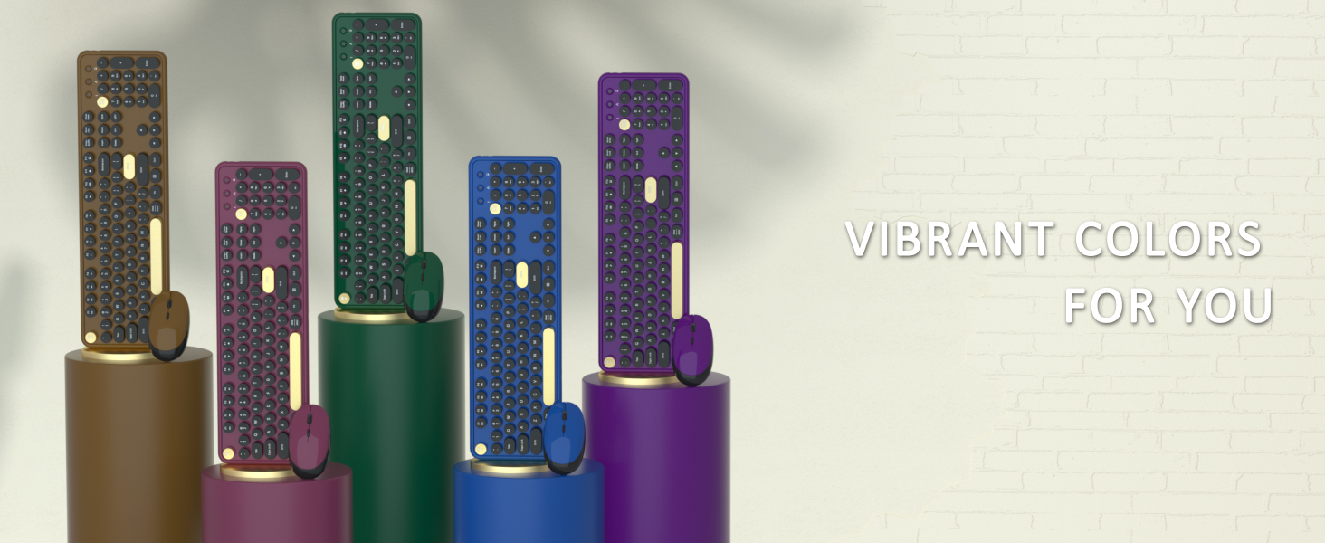 colorful keyboard and mouse wireless