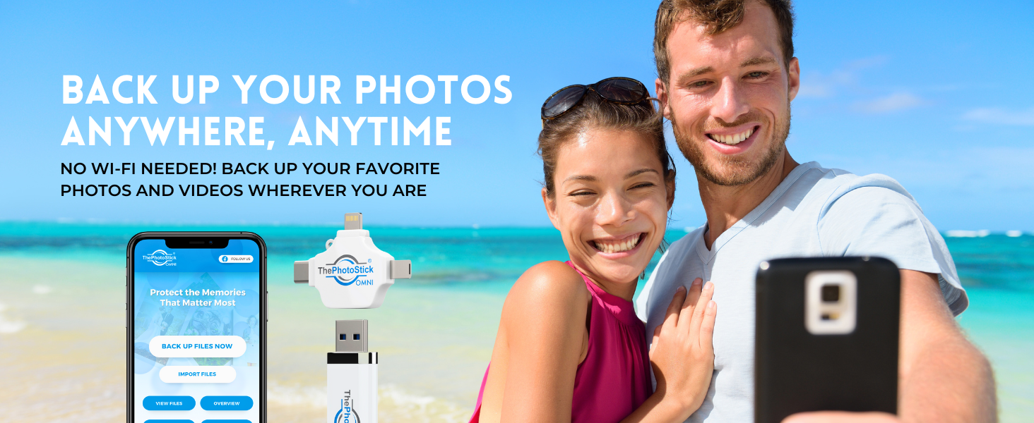 No Wi-Fi needed! Back up your favorite photos and videos wherever you are