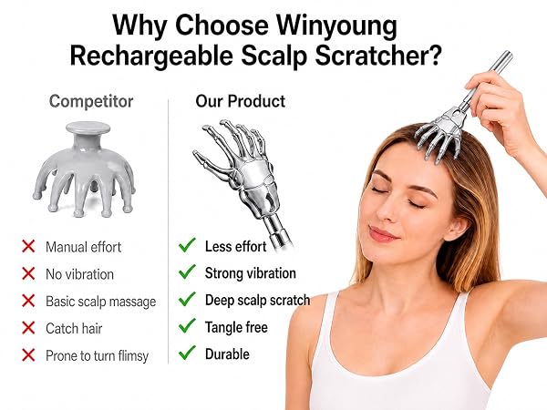 head scratcher massager whisk hair