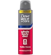 DOVE MEN + CARE Whole Body Deo Aluminum Free Deodorant Spray Vanilla + Cocoa Suitable from Pits, ...