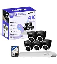 Lorex Connect (New App) | V-Series | 8Ch 4K NVR System | 3 Bullet Cameras | Black IP Cameras | No Ca...
