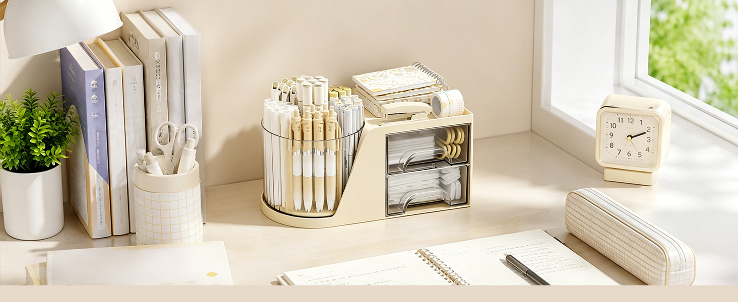 360° rotating makeup brush holder