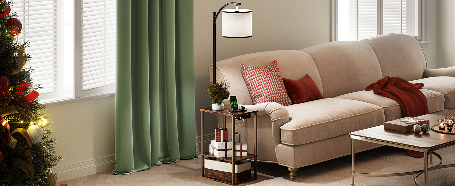 floor lamp with table