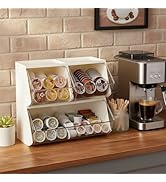 GOXITAX 3 Pack Coffee Pod Basket for Kitchen Counter, Plastic Storage Organizer Box for Office De...