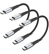 6 inch USB C to USB C Cable, 0.5ft 3-Pack Short USB Type C Charger Cable PD Fast Charging Braided...