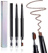 JPNK [3 Pack] Eyebrow Pencil, Waterproof Eyebrow Makeup with Dual Ends, Professional Brow Enhanci...
