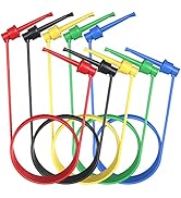 Goupchn Silicone Test Leads 5PCS Test Hook to Test Hook Test Cables Wires Dual IC Test Hooks Clip...