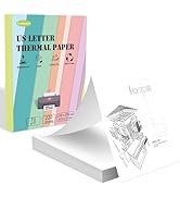 [220 Sheets] 8.5 x 11 Inch US Letter Size Thermal Printer Paper, 216mm x 279mm Quick Drying Fan-F...
