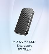 80Gbps M.2 NVMe SSD Enclosure with Cooling Fan, ICY BOX USB4 NVMe SSD Enclosure Compatible with T...