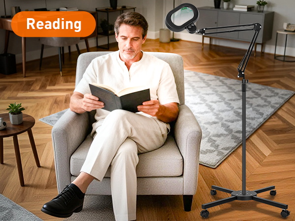 LED magnifying lamp magnifying glass for reading reading light reading lamps floor standing 