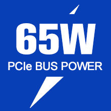 65W TDP pcie bus powered