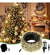 2025 New Christmas String Lights with Voice Control Outdoor/Indoor, 200 LED 75.8FT Extendable Chr...