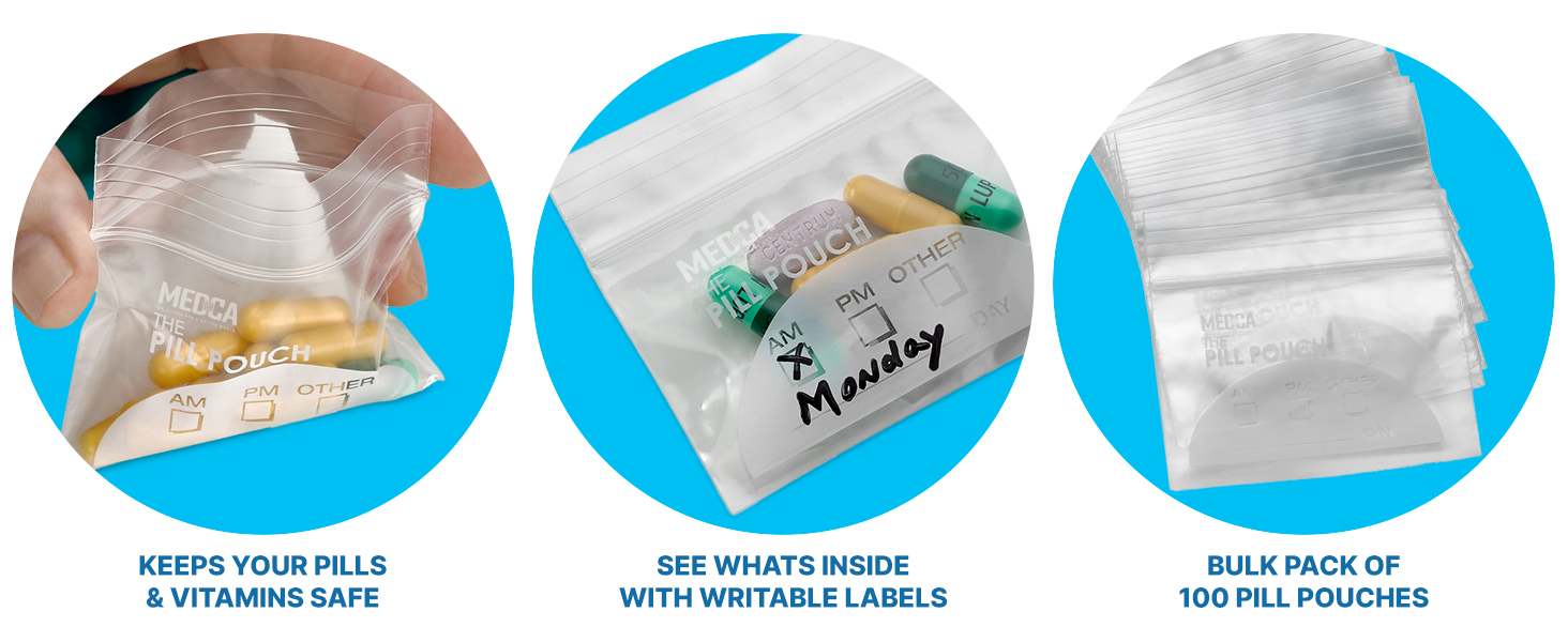small baggies for pills, pill pouches, small medicine bag, medicine bag for traveling
