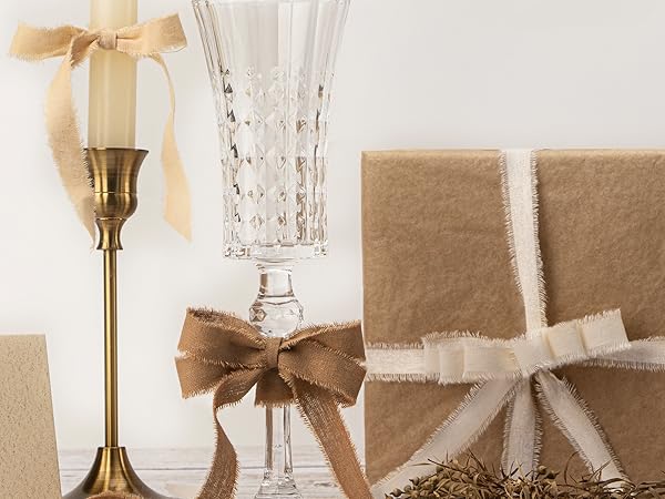 5/8 beige cotton frayed ribbon ??