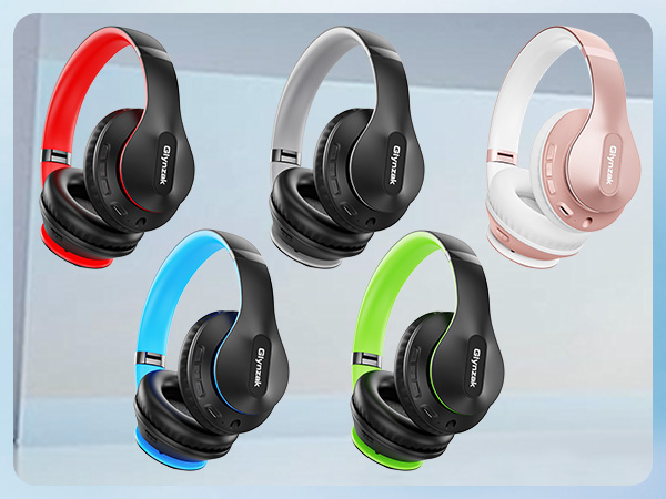 Over Ear 65H Playtime HiFi Stereo Headset with Microphone and 6EQ Modes Foldable