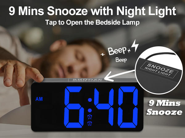 loud alarm clock with night light 