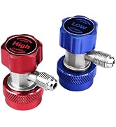 Rogvoc R134a Quick Coupler Adapter, Adjustable R134a Adapters Quick Connectors for Car AC System ...