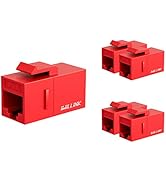 iwillink RJ45 Cat6 Keystone Coupler 5-Pack, Female to Female Cat6 Keystone Jack, UTP Keystone Cou...