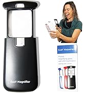 EasY Magnifier Small Pocket Magnifying Glass 3X with LED Light For Reading Fine Print; Mini Light...