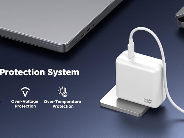 100W Charger for MacBook Pro 14 16 inch MacBook Air 13 15 inch M4 M3 M2 M1, 100W GaN Power Adapter