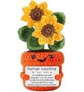 LuoHere Thank You Gifts for Women Crochet Sunflower Appreciation Gifts for Coworker Teacher Frien...