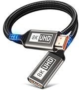 Getrish 8K HDMI Extender, 3.3FT HDMI Extension Cable, High Speed HDMI 2.1 Male to Female Adapter ...