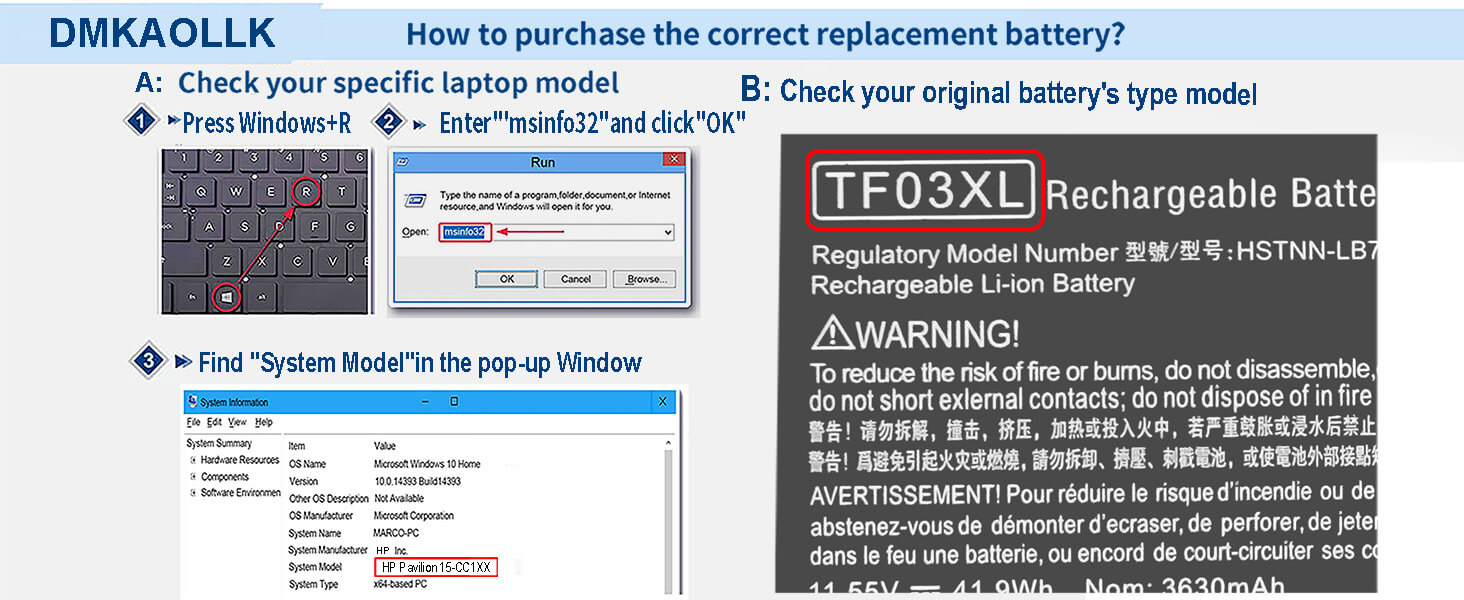 tf03xl battery hp