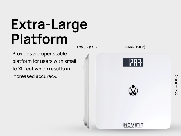 I-BS001W - INEVIFIT - Best Digital Bathroom Scale - Premium A+ - Mobile