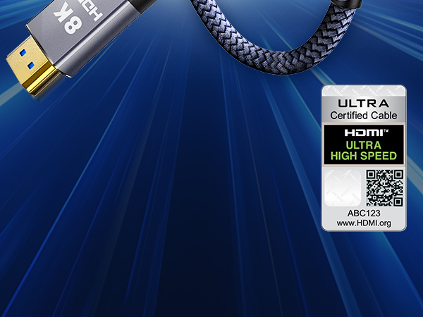 10K 8K HDMI 2.1 Cable, Certified Ultra High Speed HDMI Cable,HDMI cord,hdmi to hdmi cable