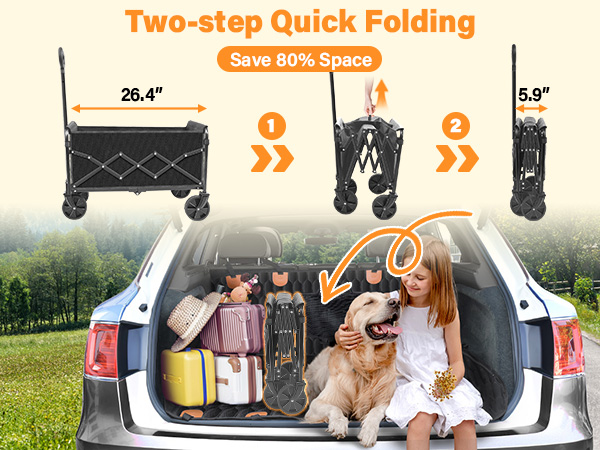 collapsible wagon,foldable wagon,outdoor wagon,family grocery wagon,easy storage&amp;amp;space saving wagon