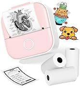 Ponek Mini Sticker Printer - T02 Thermal Portable Sticker Printer Machine, Inkless Bluetooth Phot...