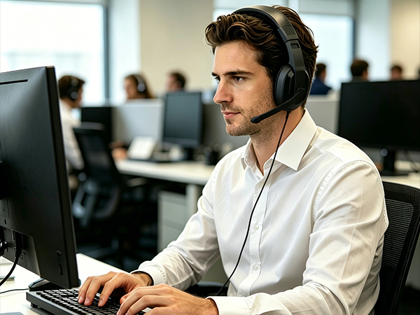 computer headset with microphone