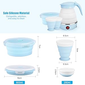 travel foldable electric kettle