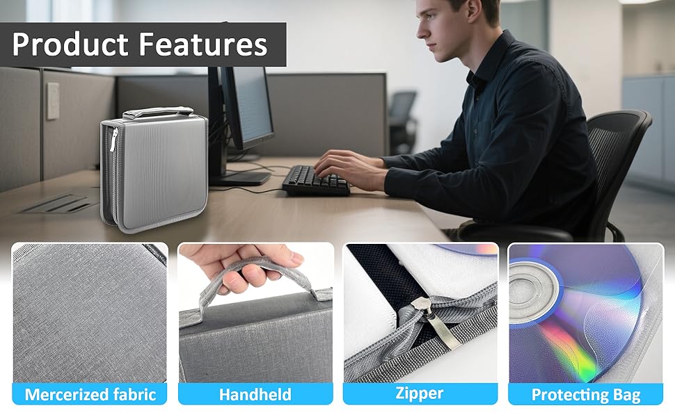 DVD Case CD Storage,40 Capacity CD Cases Holder DVD Storage Case Holders