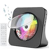 Portable CD Player, Bluetooth CD Kpop Player for Desktop with HiFi Sound Speaker, Cute FM Radio C...